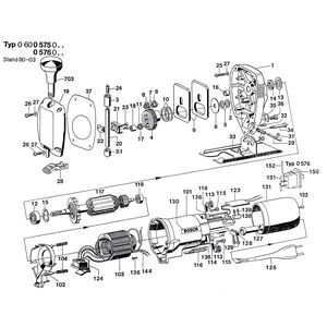 Запчасти для аккумуляторной лобзиковой пилы Bosch 24 V 0600575000
