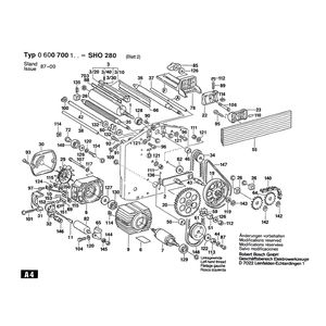 Запчасти для фуговально-рейсмусового станка Bosch SHO 280 220 V 0600700103, деталировка 2