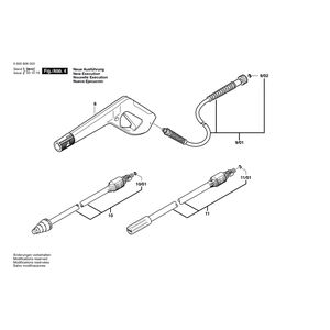 Запчасти для очистителя высокого давления Bosch AHR 1000 AS 230 V 0600806003, деталировка 4