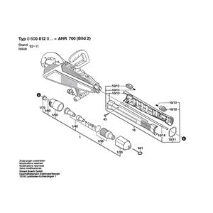 Запчасти для очистителя высокого давления Bosch AHR 700 230 V 0600812003, деталировка 2