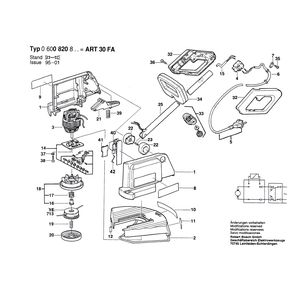 Запчасти для триммера для травы Bosch ART 30 FA 230 V 0600820803, деталировка 1