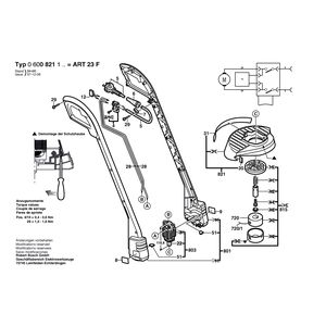 Запчасти для триммера для травы Bosch ART 23 F 230 V 0600821103