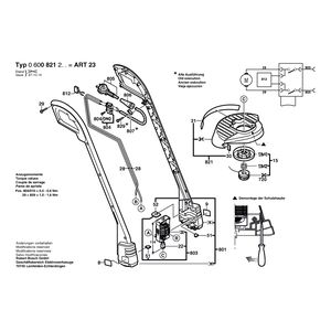 Запчасти для триммера для травы Bosch ART 23 230 V 0600821203