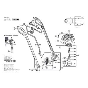 Запчасти для триммера для травы Bosch ART 23 F 230 V 0600821903