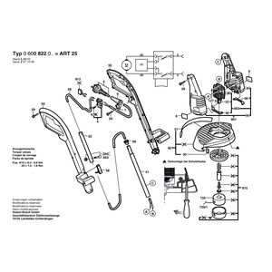 Запчасти для триммера для травы Bosch ART 25 230 V 0600822003, деталировка 1