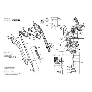 Запчасти для триммера для травы Bosch ART 25 F 230 V 0600822403, деталировка 1