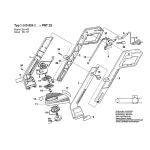 Запчасти для триммера для травы Bosch PRT 23 230 V 0600824003, деталировка 1