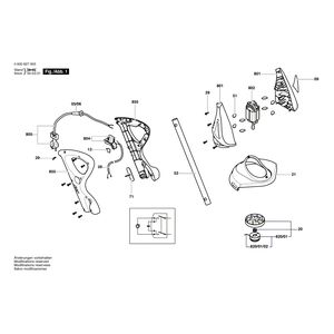 Запчасти для триммера для травы Bosch ART 23 G 230 V 0600827003