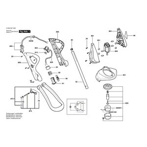 Запчасти для триммера для травы Bosch ART 23 GFSV 230 V 06008279A3