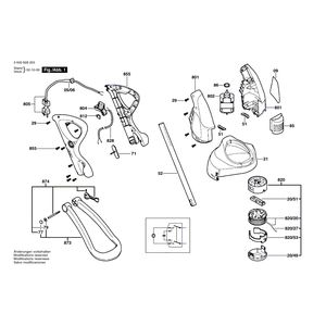 Запчасти для триммера для травы Bosch ART 25 GSA 230 V 0600828203