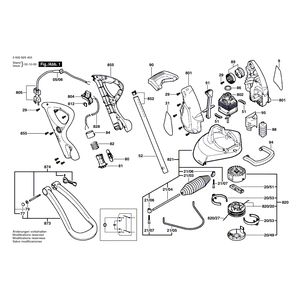 Запчасти для триммера для травы Bosch ART 30 230 V 0600829477, деталировка 1