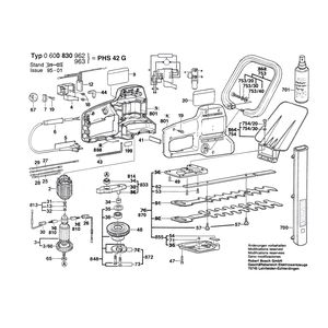 Запчасти для кустореза Bosch PHS 42 G 220 V 0600830962, деталировка 1