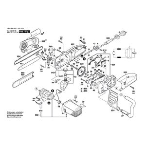 Запчасти для цепной пилы Bosch AKE 30-17 S 230 V 0600836003, деталировка 1