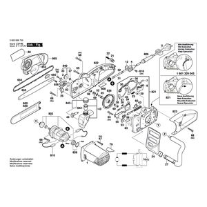 Запчасти для цепной пилы Bosch AKE 35-19 230 V 0600836703, деталировка 1