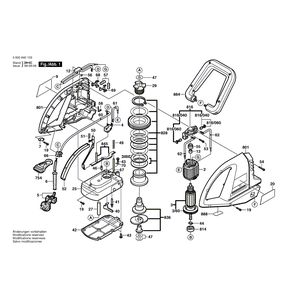 Запчасти для кустореза Bosch AHS 600 230 V 0600840103, деталировка 1