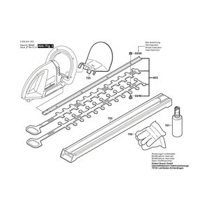 Запчасти для кустореза Bosch AHS 40 230 V 0600841003, деталировка 2 Запчасти для кустореза Bosch AHS 40 230 V 0600841003, деталировка 2