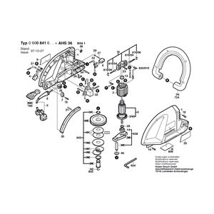 Запчасти для кустореза Bosch AHS 36 230 V 0600841603, деталировка 1