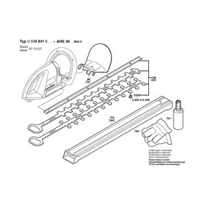 Запчасти для кустореза Bosch AHS 36 230 V 0600841603, деталировка 2