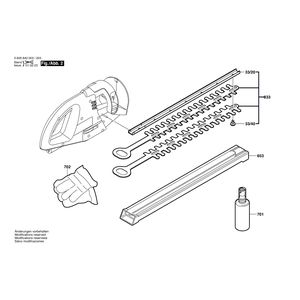 Запчасти для кустореза Bosch AHS 3-15 230 V 0600842203, деталировка 2