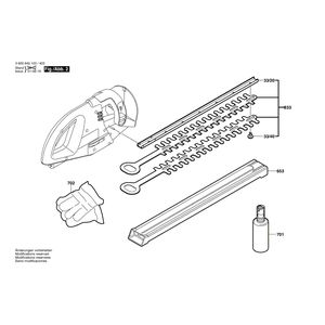 Запчасти для кустореза Bosch AHS 4-15 230 V 0600842403, деталировка 2