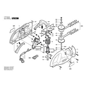 Запчасти для кустореза Bosch AHS 3-15 230 V 0600842503, деталировка 1