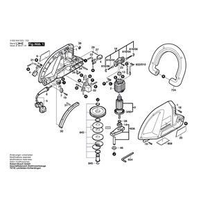 Запчасти для кустореза Bosch AHS 60 230 V 0600844003, деталировка 1