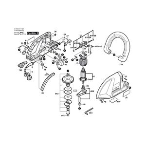 Запчасти для кустореза Bosch AHS 48-22 230 V 0600844403, деталировка 1
