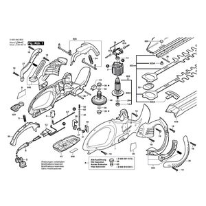 Запчасти для кустореза Bosch AHS 400-24 T 230 V 0600845B03