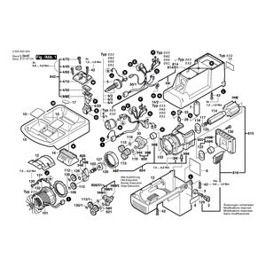 Запчасти для измельчителя садового Bosch AXT 1800 230 V 0600850003, деталировка 1