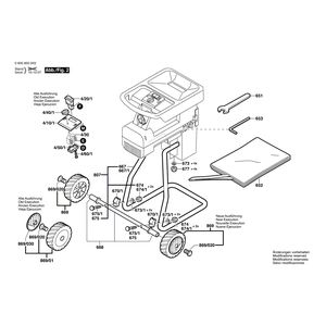 Запчасти для измельчителя садового Bosch AXT 1800 230 V 0600850003, деталировка 2