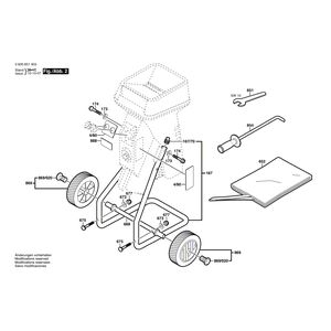 Запчасти для измельчителя садового Bosch AXT 2000 HP 230 V 0600851403, деталировка 2