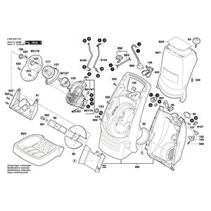 Запчасти для измельчителя садового Bosch AXT Rapid 200 230 V 0600853180, деталировка 1