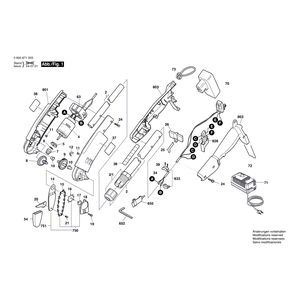 Запчасти для сучкореза Bosch ASG 52 ACCU 230 V 0600871003, деталировка 1