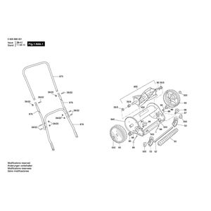 Запчасти для газонокосилки Bosch AHM 38 230 V 0600886101