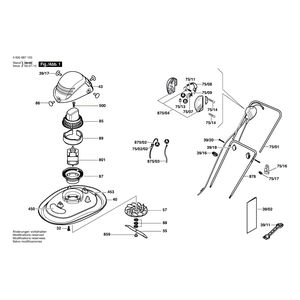 Запчасти для газонокосилки Bosch ALM 34 230 V 0600887103