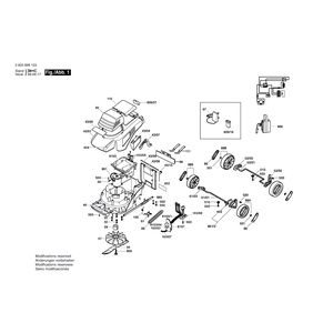 Запчасти для газонокосилки Bosch ARM 32-12 ACCU 230 V 0600898103, деталировка 1