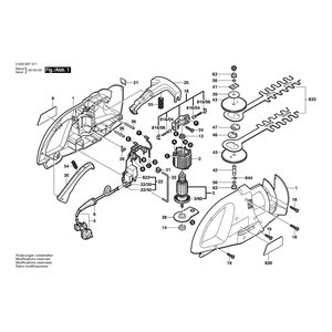 Запчасти для кустореза Bosch AHS 2400 230 V 0600997018, деталировка 1