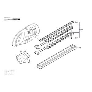 Запчасти для кустореза Bosch AHS 2400 230 V 0600997018, деталировка 2