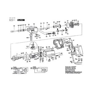 Запчасти для дрели Bosch UB2J75 UB 2/75 230 V 0601102915, деталировка 1