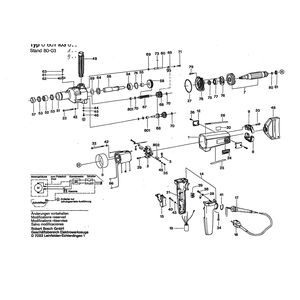 Запчасти для дрели Bosch UB2J77 220 V 0601103113, деталировка 1
