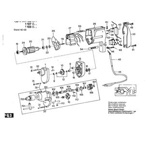 Запчасти для дрели Bosch 24 V 0601106000, деталировка 1