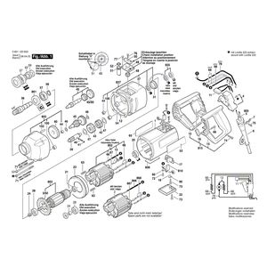 Запчасти для дрели Bosch GBM 16-2 E 230 V 0601120603, деталировка 1