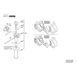 Запчасти для дрели Bosch GBM 16-2 E 230 V 0601120603, деталировка 2