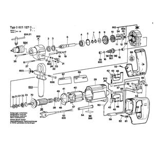 Запчасти для дрели Bosch 220 V 0601127703, деталировка 1