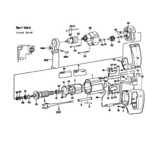 Запчасти для дрели Bosch 220 V 0601129003, деталировка 1