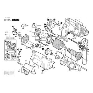 Запчасти для ударной дрели Bosch GSB 13 230 V 0601131003, деталировка 1