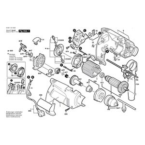 Запчасти для ударной дрели Bosch GSB 13 RE 230 V 0601131603, деталировка 1