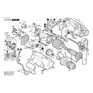 Запчасти для ударной дрели Bosch GSB 13 RE 230 V 0601131703, деталировка 1