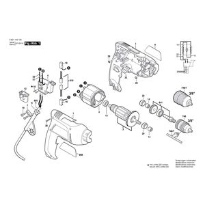 Запчасти для дрели Bosch GBM 6 230 V 0601145165, деталировка 1