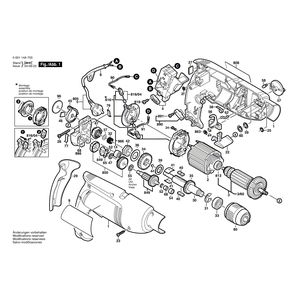 Запчасти для ударной дрели Bosch GSB 1800-2 RE 230 V 060114A703, деталировка 1